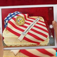 Army Promotion - Patriotic Flag Cake