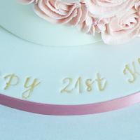 Lady silhouette buttercream dress cake