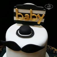 Mustache cake for Baby Shower