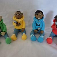Handcrafted Edible JLS Cake Toppers