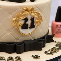 Make up themed 21st cake