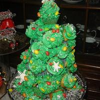 Christmas cupcake tree
