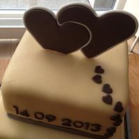 Taupe wedding cake