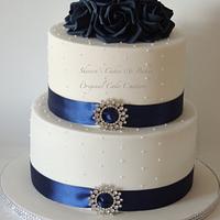 Navy, white and bling