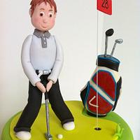 Golf player cake