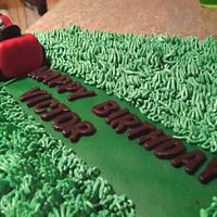 Victor's lawnmower birthday cake