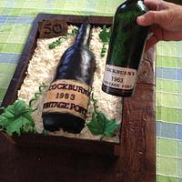 Wine Crate Birthday Cake