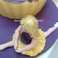 Ballerina Giant Cupcake in Purple and Gold