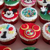 1st Birthday Mickey Mouse Clubhouse cupcakes