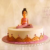 Yoga theme cake