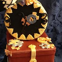 owl steampunk cake