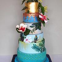 Hummingbirds Cake for Cake International 2014 - Gold award
