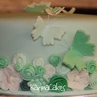Green Butterfly Cake