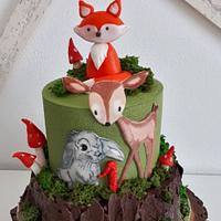     Birthday with forest animals