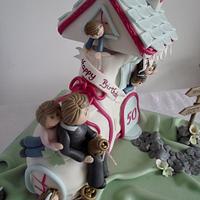 Old woman in the shoe Cake