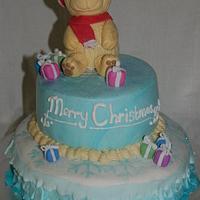 Christmas Teddy Cake