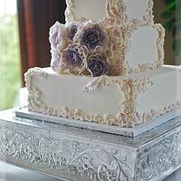 Maggie Austin Cake Inspired Bas-Relief with Sterling roses