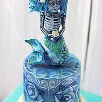 Sugar skull mermaid