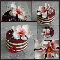 Naked Cake with Magnolia