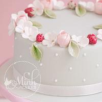 Romantic spring cake