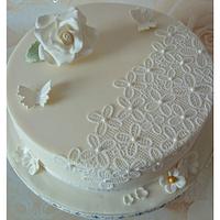 elegant 90th birthday cake 