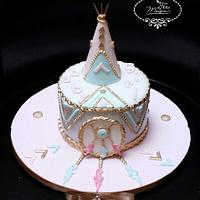 Tribal baby shower cake