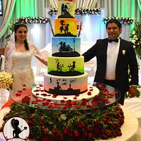 Love story Wedding cake