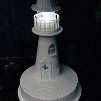 Stephen & Mariana - Lighthouse Wedding Cake