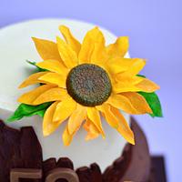 Rustic Sunflower cake