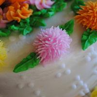 Buttercream floral cake