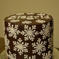 Snowflake birthday cake 