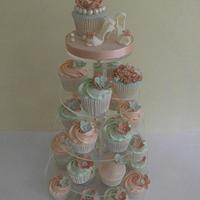 Birthday cupcake tower
