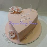 Pretty heart cake.