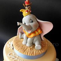 Baby Dumbo Christening Cake 
