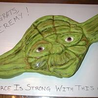Yoda Graduation Cake