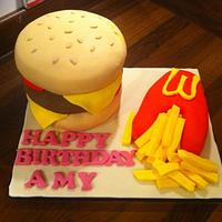 McDonalds birthday cake