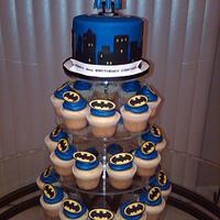 Batman Cupcake Tower