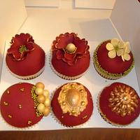vintage ruby cupcakes