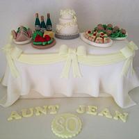 My 'buffet table' cake