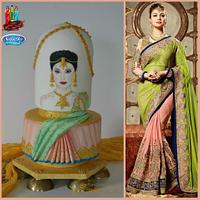 Ritika - Elegant Indian Fashion cake collaboration