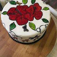 Hand painted cake 