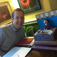 Anchorman 40th Birthday cake for a real 'Anchorman'