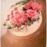 cake with gerberas