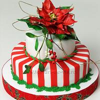 Poinsettia Cake