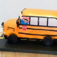 All Aboard Granny's School Bus Birthday Cake!