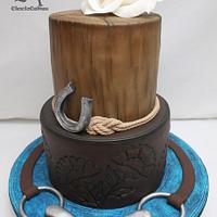 Horse Inspired Cake...with tooled leather effect