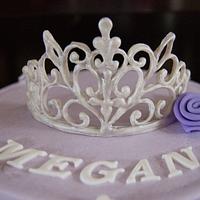 Princess cake with Royal Icing tiara