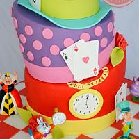 Alice in Wonderland Mad Hatters Tea Party Cake
