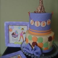  baby shower giraffe cake.
