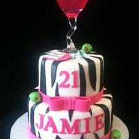 21st Birthday Jello Shot Drink Cake